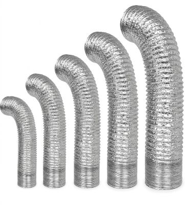 צינור שרשורי גמיש אלומיניום למערכות אוורור תקני מאושר מת